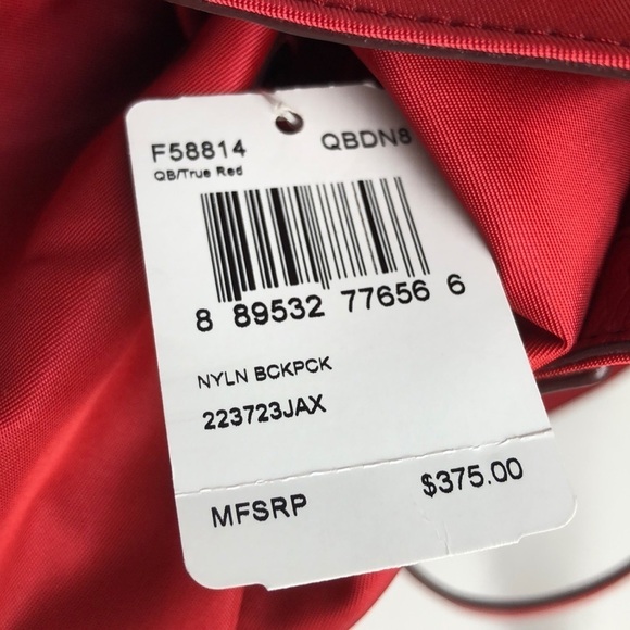 NEW Coach New York Red Nylon Backpack 58814 main image 6